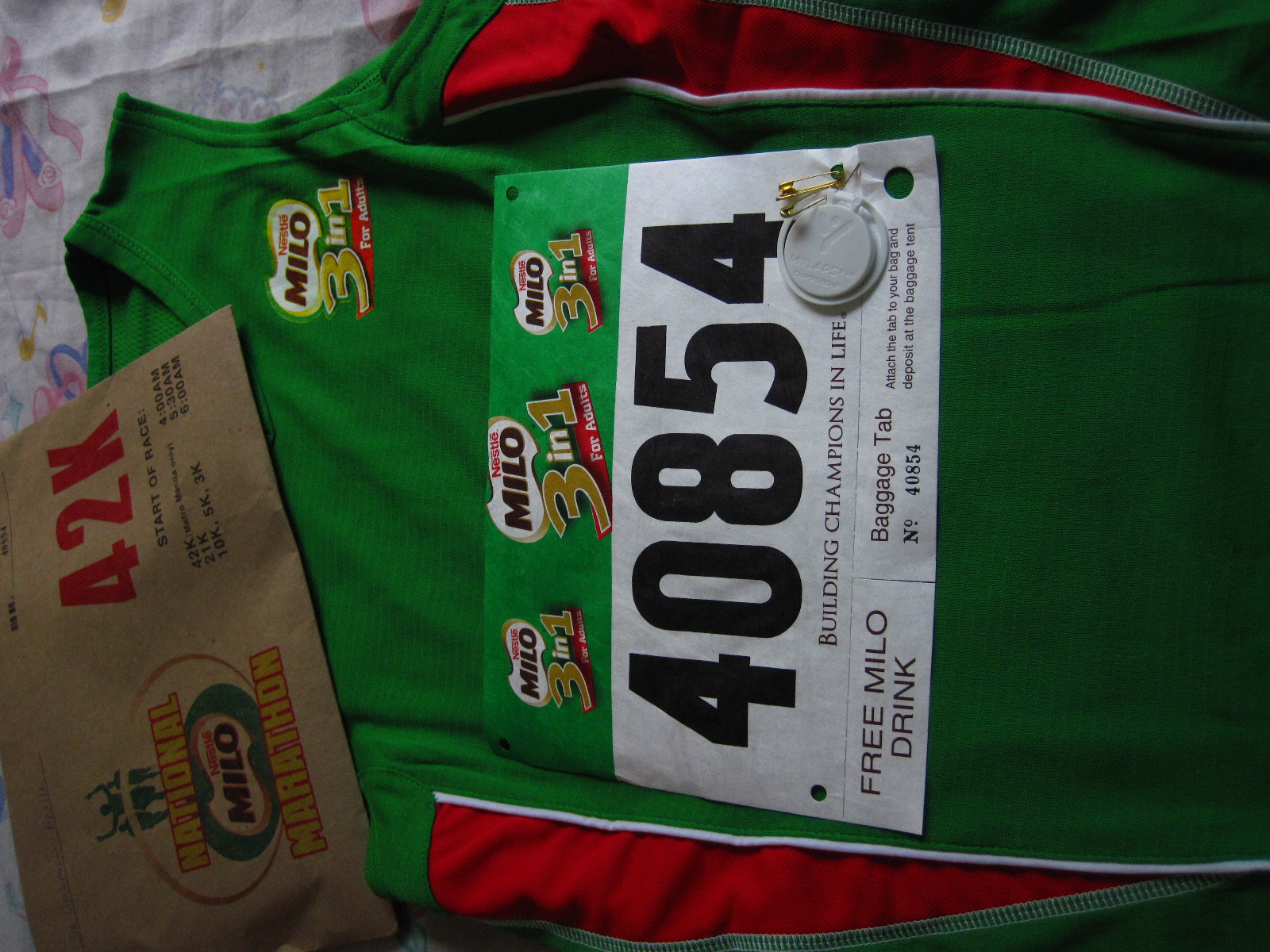34th Milo Marathon Race Kit