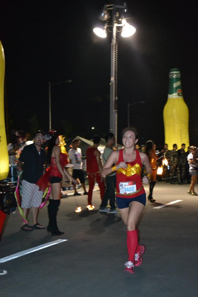 Adobo Run After Dark: running Wonder Woman
