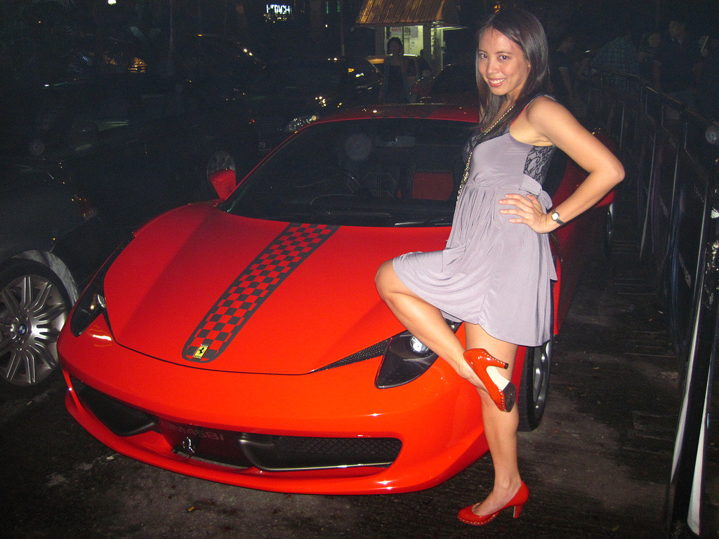 Malaysia: the Ferrari parked at Zouk
