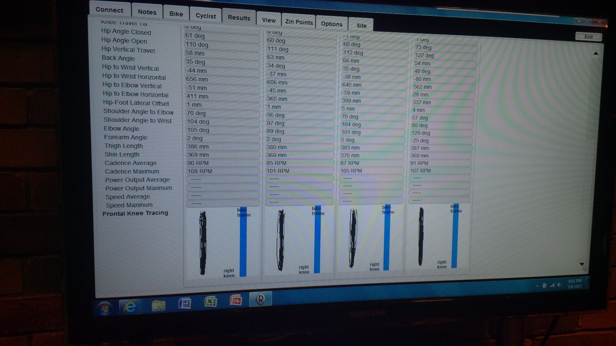 RETUL Bike Fit: measurements