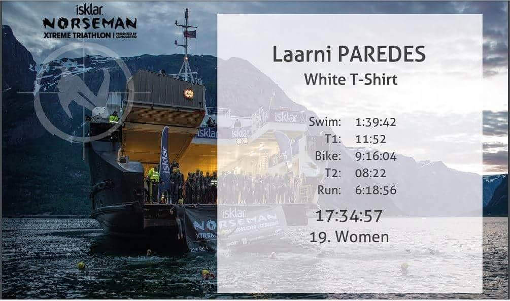 Laarni Paredes, first Filipina Norseman finisher