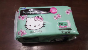 Softex Hello Kitty feminine care products
