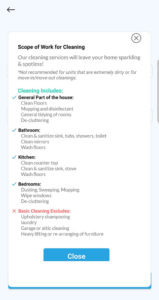 booking cleaning service on GoodWork.ph
