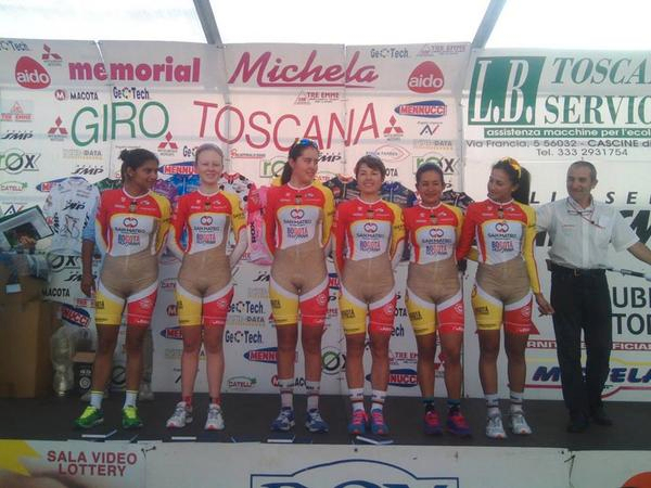 Colombian Womens Cycling Team at Giro Toscana