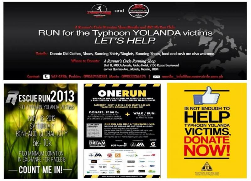 benefit runs for Yolanda