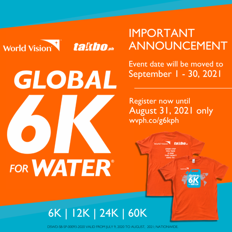 Join the World Vision Global 6K Run for Water [UPDATED] Kikay Runner