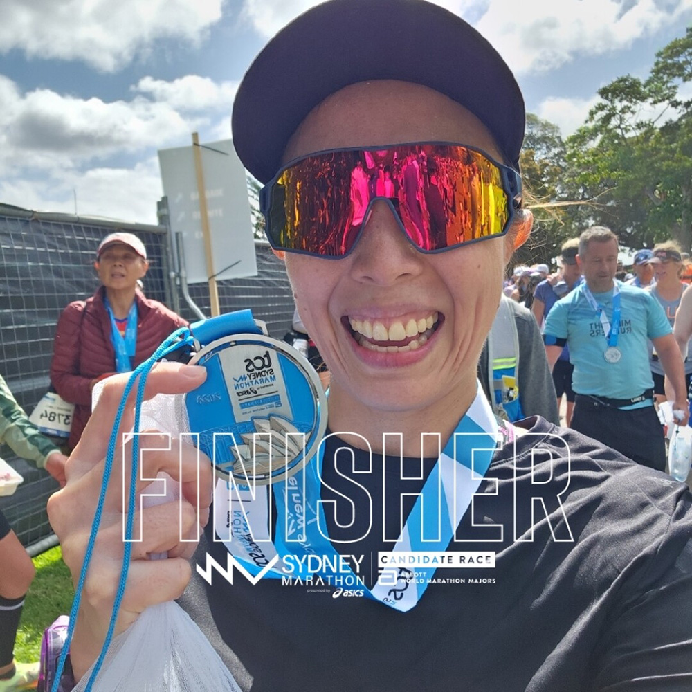 Sydney Marathon finisher photo from the Sydney Marathon app